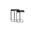 Pemberly Row Contemporary Nesting End Tables in Black Finish
