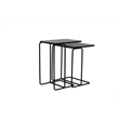 Pemberly Row Contemporary Nesting End Tables in Black Finish