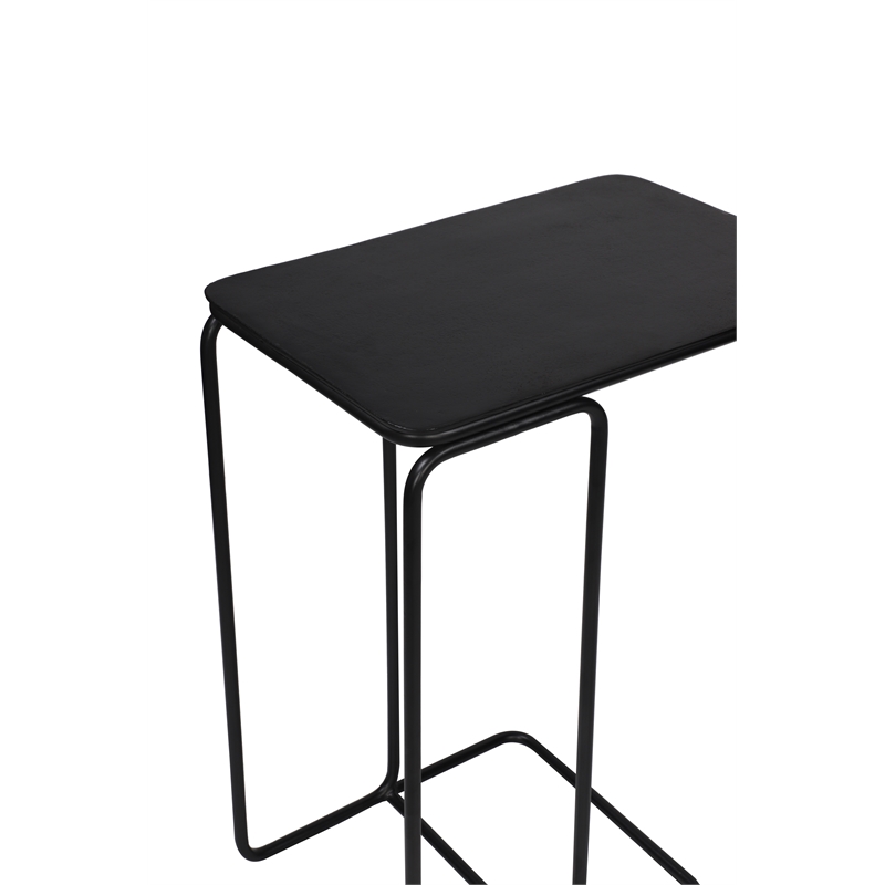 Pemberly Row Contemporary Nesting End Tables in Black Finish