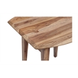 Pemberly Row Modern Solid Sheesham Wood End Table in Natural