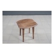 Pemberly Row Modern Solid Sheesham Wood End Table in Natural