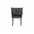 Pemberly Row Modern Top Leather Dining Chair in Gray (Set of 2)