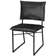 Pemberly Row Modern Top Leather Dining Chair in Gray (Set of 2)