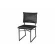 Pemberly Row Modern Top Leather Dining Chair in Gray (Set of 2)