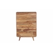 Pemberly Row Modern Solid Sheesham Wood Chest in Light Brown