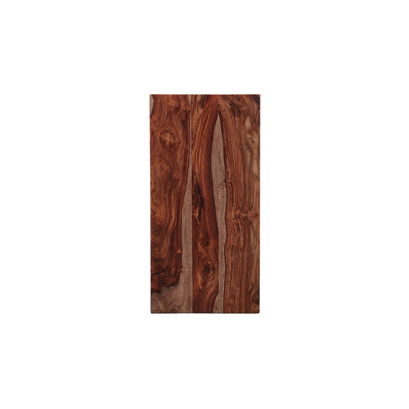 Pemberly Row Modern Solid Sheesham Wood End Table in Natural