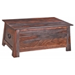 Pemberly Row Solid Sheesham Wood Trunk Coffee Table in Brown