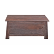 Pemberly Row Solid Sheesham Wood Trunk Coffee Table in Brown