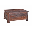 Pemberly Row Solid Sheesham Wood Trunk Coffee Table in Brown