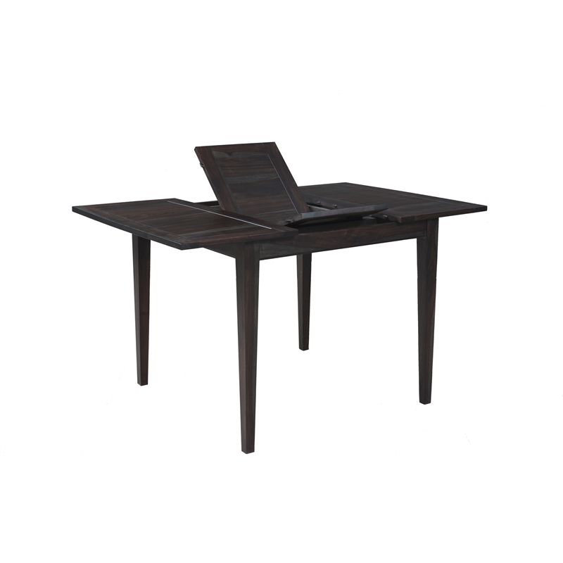 Pemberly Row Solid Wood Butterfly Ext. Counter Table in Gray