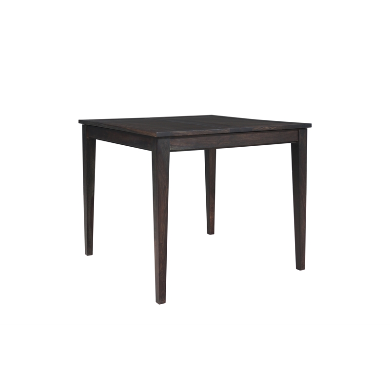 Pemberly Row Solid Wood Butterfly Ext. Counter Table in Gray