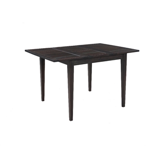 Pemberly Row Solid Wood Butterfly Ext. Counter Table in Gray