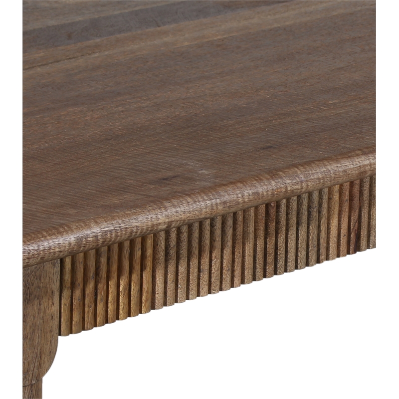 Pemberly Row Transitional Solid Wood Dining Table in Natural