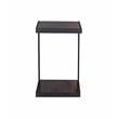 Pemberly Row Contemporary Solid Sheesham Wood C Table in Gray (Set of 2)