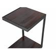 Pemberly Row Contemporary Solid Sheesham Wood C Table in Gray (Set of 2)