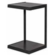 Pemberly Row Contemporary Solid Sheesham Wood C Table in Gray (Set of 2)