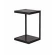 Pemberly Row Contemporary Solid Sheesham Wood C Table in Gray (Set of 2)