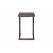 Pemberly Row Contemporary Solid Sheesham Wood C Table in Gray (Set of 2)