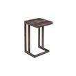 Pemberly Row Contemporary Solid Sheesham Wood C Table in Gray (Set of 2)