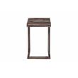 Pemberly Row Contemporary Solid Sheesham Wood C Table in Gray (Set of 2)