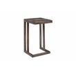 Pemberly Row Contemporary Solid Sheesham Wood C Table in Gray (Set of 2)