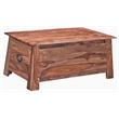 Pemberly Row Modern Solid Sheesham Wood Coffee Table in Brown