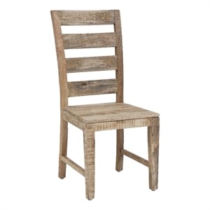 Pemberly Row 39&quot Traditional Solid Wood Dining Chair in Brown (Set of 2)