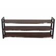 Pemberly Row Contemporary Solid Sheesham Wood TV Stand in Gray