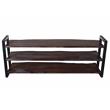 Pemberly Row Contemporary Solid Sheesham Wood TV Stand in Gray
