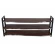 Pemberly Row Contemporary Solid Sheesham Wood TV Stand in Gray
