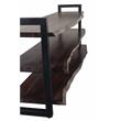 Pemberly Row Contemporary Solid Sheesham Wood TV Stand in Gray
