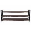 Pemberly Row Contemporary Solid Sheesham Wood TV Stand in Gray