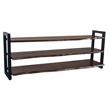 Pemberly Row Contemporary Solid Sheesham Wood TV Stand in Gray