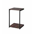 Pemberly Row Contemporary Solid Sheesham Wood C Table in Brown (Set of 2)