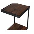 Pemberly Row Contemporary Solid Sheesham Wood C Table in Brown (Set of 2)