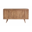 Pemberly Row Modern Solid Sheesham Wood Dresser in Light Brown