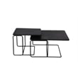 Pemberly Row Contemporary Nesting Coffee Tables in Black Finish