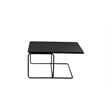 Pemberly Row Contemporary Nesting Coffee Tables in Black Finish