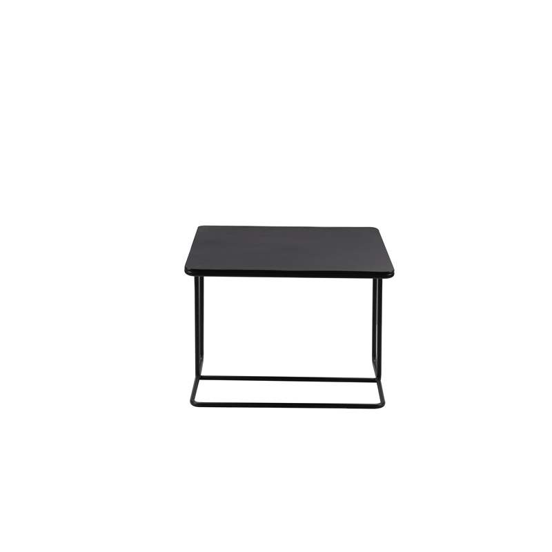 Pemberly Row Contemporary Nesting Coffee Tables in Black Finish