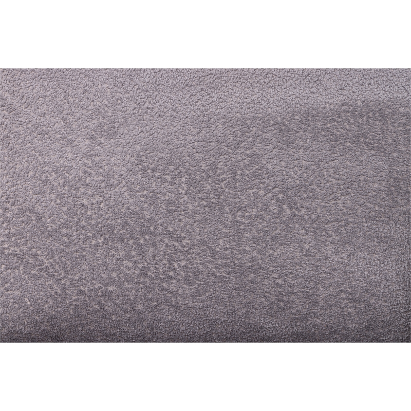 Pemberly Row Contemporary Boucle Fabric Loveseat in Gray Finish