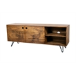 Pemberly Row Contemporary Alpine Solid Wood TV Stand in Natural