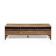 Pemberly Row Contemporary Solid Sheesham Wood TV Stand in Brown
