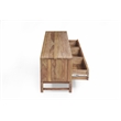 Pemberly Row Contemporary Solid Sheesham Wood TV Stand in Brown
