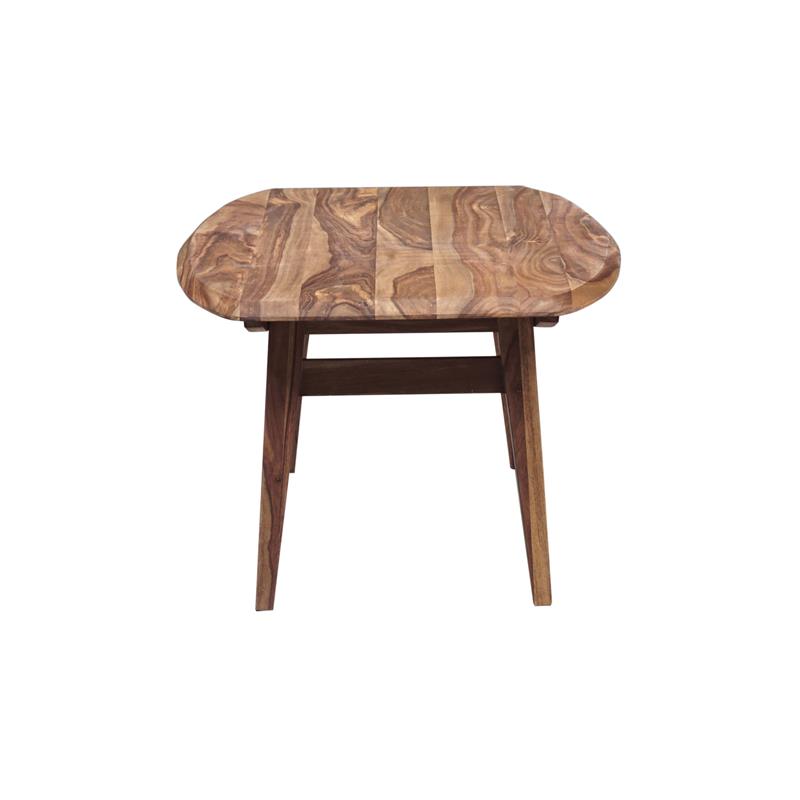 Pemberly Row Modern Solid Sheesham Wood Coffee Table in Natural