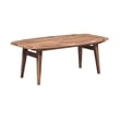 Pemberly Row Modern Solid Sheesham Wood Coffee Table in Natural