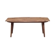 Pemberly Row Modern Solid Sheesham Wood Coffee Table in Natural