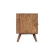 Pemberly Row Modern Solid Sheesham Wood TV Stand in Light Brown