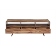 Pemberly Row Modern Solid Sheesham Wood TV Stand in Light Brown