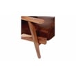 Pemberly Row Contemporary Leather Accent Chair in Natural Finish
