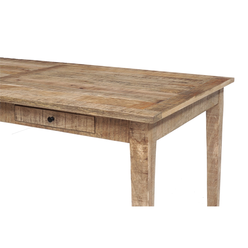 Pemberly Row Traditional Solid Wood Dining Table in Brown Finish